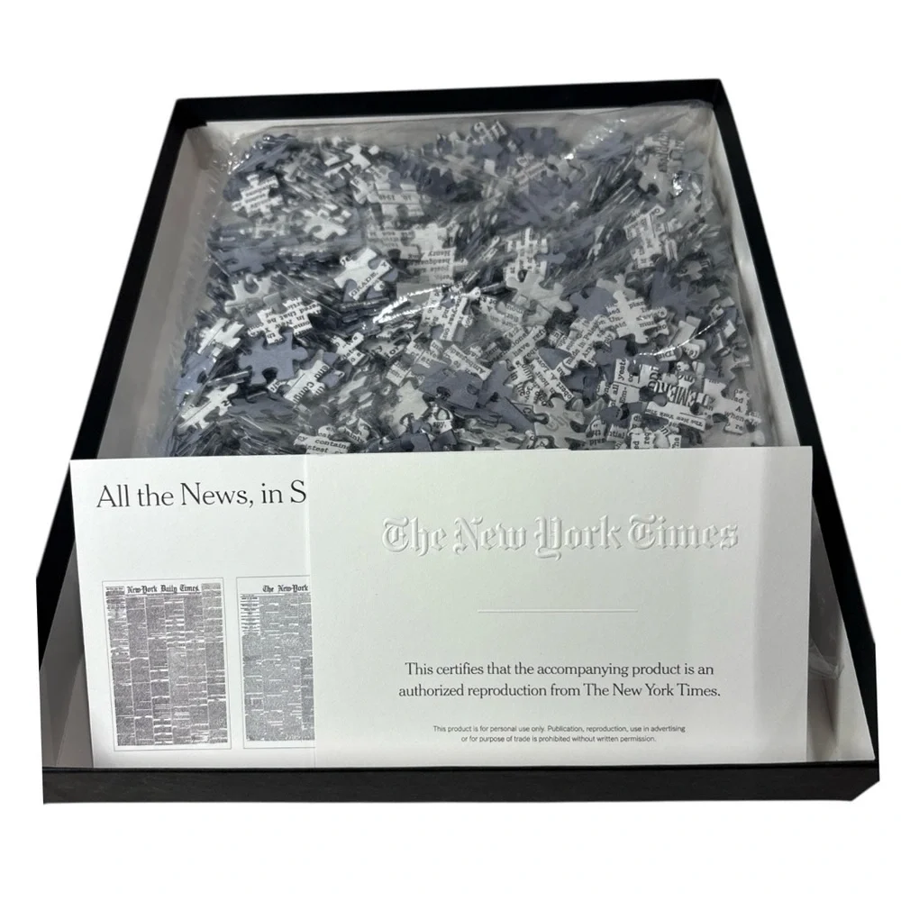 NEW YORK TIMES Front Page Jigsaw Puzzle 1000 Pc August 10 1948 8-10-48 Sealed
